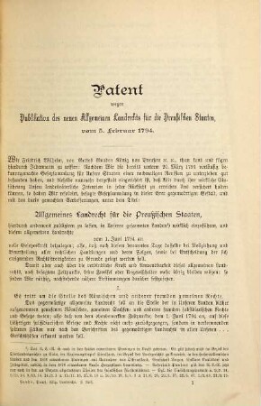 Das Allgemeine Landrecht für die Preußischen Staaten in seiner jetzigen Gestalt : Ausgabe mit Anmerkungen