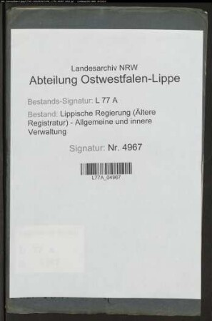 Journale über die von der Regierungsexpedition ausgefertigten Paßkarten