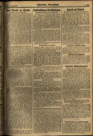 Zweite Ausgabe vom Montag, den 10. August 1936.
