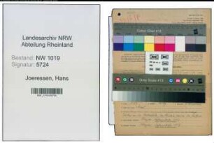 Entnazifizierung Hans Joeressen , geb. 26.01.1893 ()