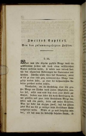 Zweites Capitel. Von den zusammengesetzten Zahlen.