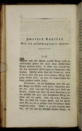 Zweites Capitel. Von den zusammengesetzten Zahlen.