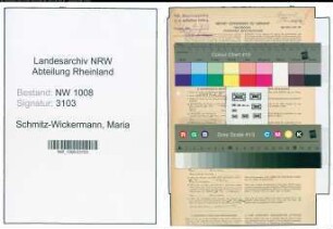 Entnazifizierung Maria Schmitz-Wickermann , geb. 12.07.1899 ()
