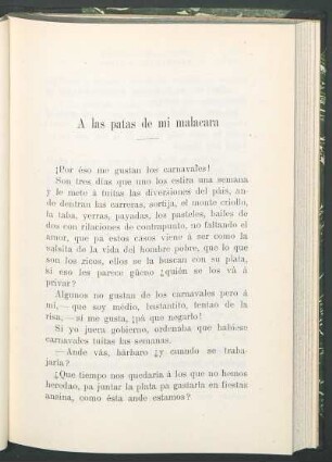 A las patas de mi malacara