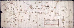 Friedbergische Forstgrenzen Maßstab ca. 1 : 20000 col. handgez.