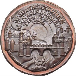 Medaille von Victor Huster auf das 31. Süddeutschen Münzsammlertreffen 1996