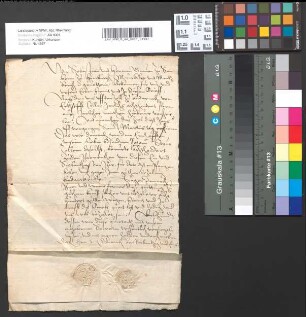 Quittung der Grafen Sebastian und Hermann zu Sayn-Homburg über erhobene Rente aus dem Rheinzoll zu Andernach.