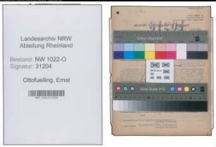 Entnazifizierung Ernst Ottofuelling , geb. 09.03.1907 (Ingenieur)