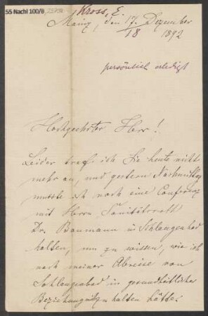 Brief an B. Schott's Söhne : 17.12.1892