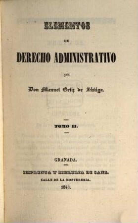 Elementos de derecho administrativo, 2
