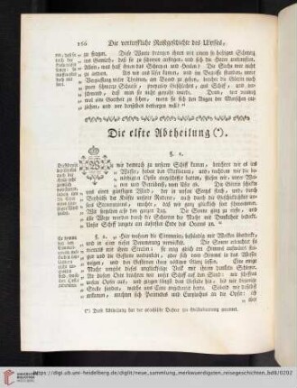 Die elfte Abtheilung