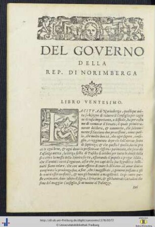XX. Del Governo Della Republica Di Norimberga.
