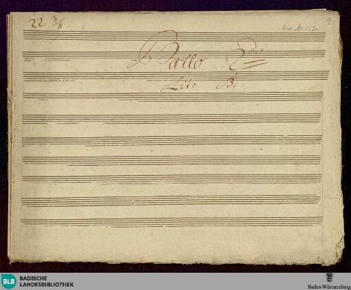 Ballets - Don Mus.Ms. 157 : orch