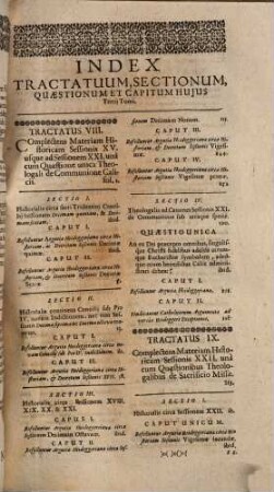 Oecumenici Tridentini Concilii Veritas Inextincta, Ne apice quidem laesa Ex Praesumptuosa Joannis Henrici Heideggeri Tigurini Anatome Historico-Theologica, 3. Complectens tractatum VIII. & IX. in sessiones a XV. usque XXII.