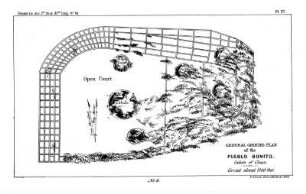 General ground plan of the Pueblo Bonito