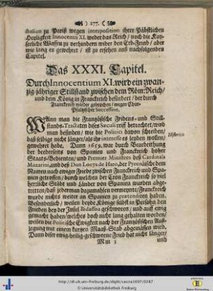 Cap. XXXI - XXXIII.