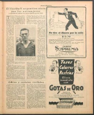 El football argentino visto por los extranjeros : Lo que dice el capitán del equipo escocés que nos visitó