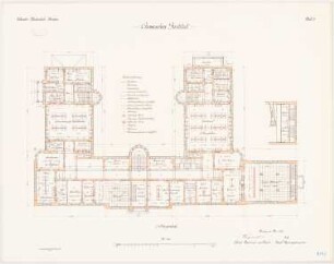 Chemisches Institut der Technischen Hochschule Breslau: Grundriss 1. Obergeschoss 1:100
