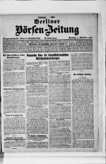 Berliner Börsen-Zeitung, Morgenausgabe