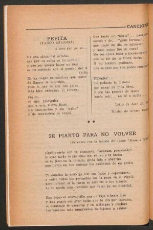 Pepita : (Tango milonga)