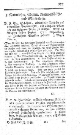 Physica experimentalis et rationalis. P.II.