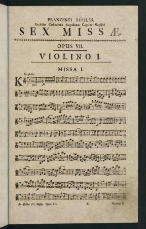 1-13, Missa I.