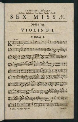 1-13, Missa I.