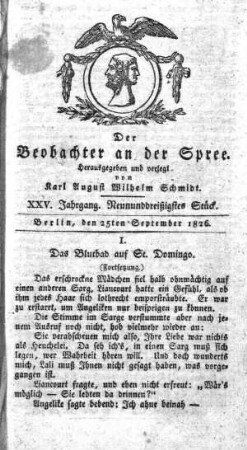 39. Stueck, 25. September 1826