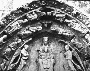 Chartres, Kathedrale Notre-Dame, Westfassade, Südportal, Tympanon und Archivolten