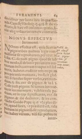Nonus Effectus Iuramenti.
