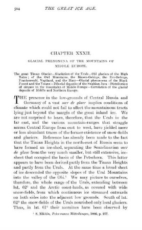 Chapter XXXII. Glacial Phenomena Of The Mountains Of Middle Europe