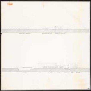 Architektur-Archiv, Karl Friedrich Schinkel gewidmet, Wohnbebauung in Beziehung zu Spree und Schloss Charlottenburg, Berlin Schinkelwettbewerb 1981: Ansichten