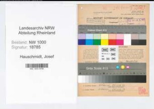 Entnazifizierung Josef Hauschmidt, geb. 27.07.1913 (Kaufm.Angest.)