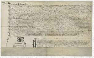 Propst Jacob Schomaker transsumiert eine Präsentationsurkunde vom 6. Juli 1558 und investiert entsprechend eine Vikarie am Hochaltar zu St. Johannis. Notar Nicolaus Steman [lat].