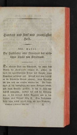 Hundert und fünf und zwanzigster Heft.