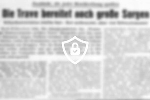 Die Trave bereitet noch große Sorgen