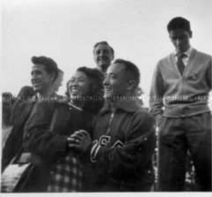 Zuschauer beim Turmspringen, Olympische Spiele Helsinki 1952