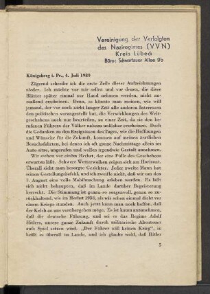 Königsberg i.Pr., 4. Juli 1939