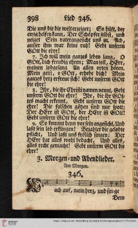 3. Morgen- und Abendlieder (346 - 351)
