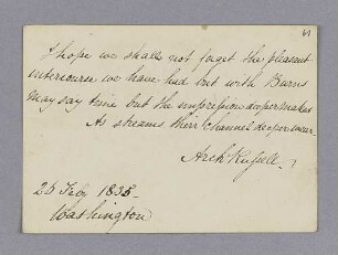 Arch... Russel. – Washington, 26.02.1835