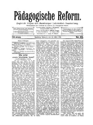 Was sollen unsere Schulkinder lesen? : (Schluß folgt)