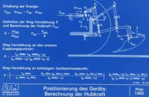 Positionierung des Geräts: Berechnung der Hubkraft