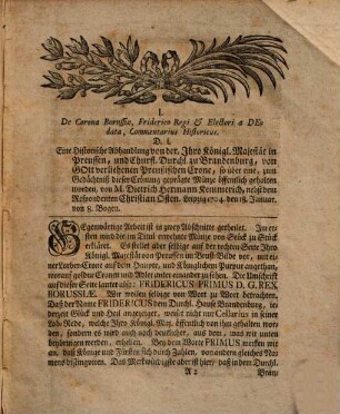 Gründlicher Auszüge, aus juristisch- und historischen Disputationibus, welche auf den hohen Schulen sonderlich in Deutschland gehalten worden ... Stück. 2,1. 1738