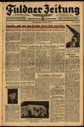 Ausgabe vom Dienstag, den 11. Januar 1944.