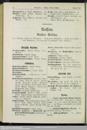 Rossau (Ober-Rossau; Nieder-Rossau)