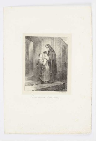 La convalescence d’une mère, Blatt 2 der Folge "Scheffers lithographische Skizzen von 1826"