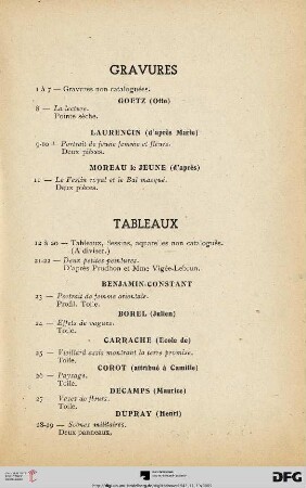 Tableaux (Nr. 12-61)