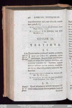 Titulus IX. De Testibus.