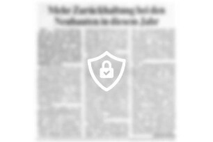 Mehr Zurückhaltung bei [Name maskiert] in diesem Jahr