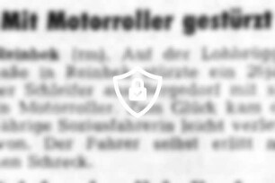 Mit Motorroller gestürzt